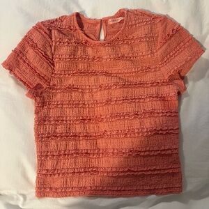 Altar'd State Coral Textured Blouse